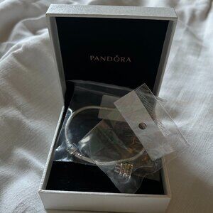 Pandora Moments Sterling Silver Snake Chain Bracelet with Barrel Clasp